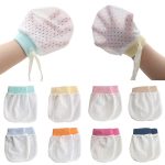 Adeimoo Baby Boy Girl No Scratch Silk Cotton Mittens Mesh Breathable Drawstring Gloves for Newborn Toddler Infants 8 Pack (Eyelet Mitten)
